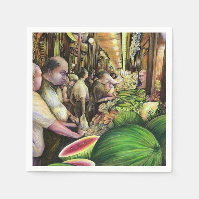 Guardanapo De Papel Muitos Homens, Muitos Melões, Budapeste (Frente)