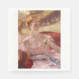 Guardanapo De Papel Mulher Americana com Colar Pérola e Vestido Rosa