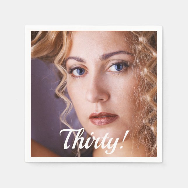 Guardanapo De Papel mulher aniversário de 30 anos (Frente)