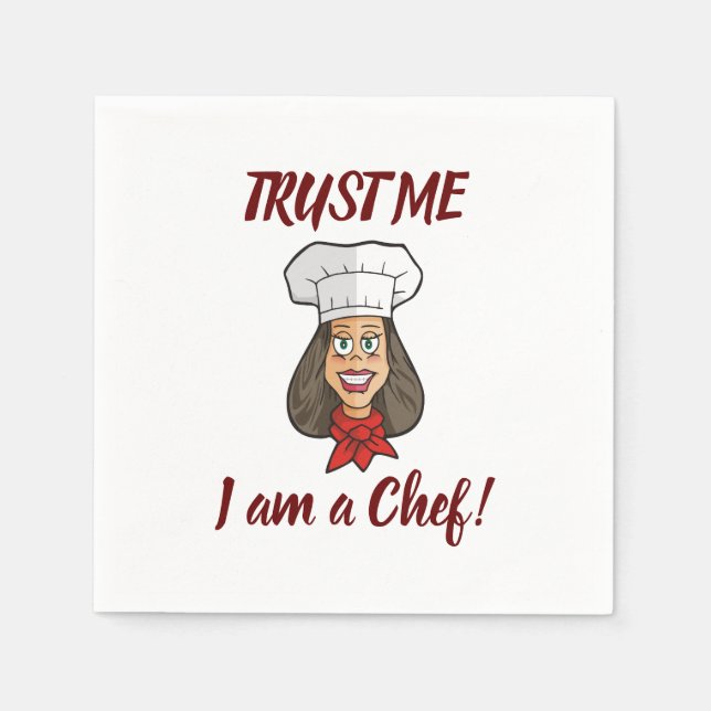 Guardanapo De Papel Mulher Chef (Frente)