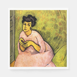 Guardanapo De Papel Mulher de Rosa (Senhora Elegante) (Retrato feminin