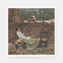 Guardanapo De Papel Mulheres conversando sobre o Muro do Jardim (Gossi