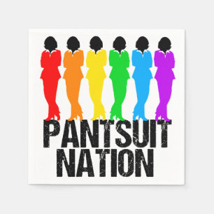 Guardanapo De Papel Mulheres do arco-íris da nação do Pantsuit
