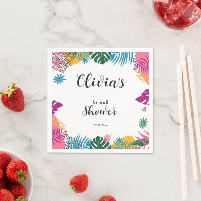 Guardanapo De Papel Multicolor Folhas Chá de Noiva (Insitu)