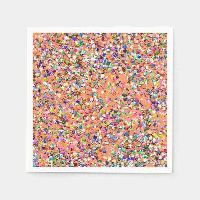 Guardanapo De Papel Multicolor Mosaic Modern Grit Glitter #5 (Frente)