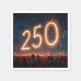 Guardanapo De Papel Multidão assistindo aos fogos de artifício de 250 