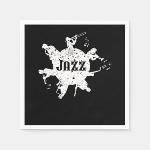 Guardanapo De Papel Mundo De Jazz Jogando Música Jazz Banda Oferece Pr