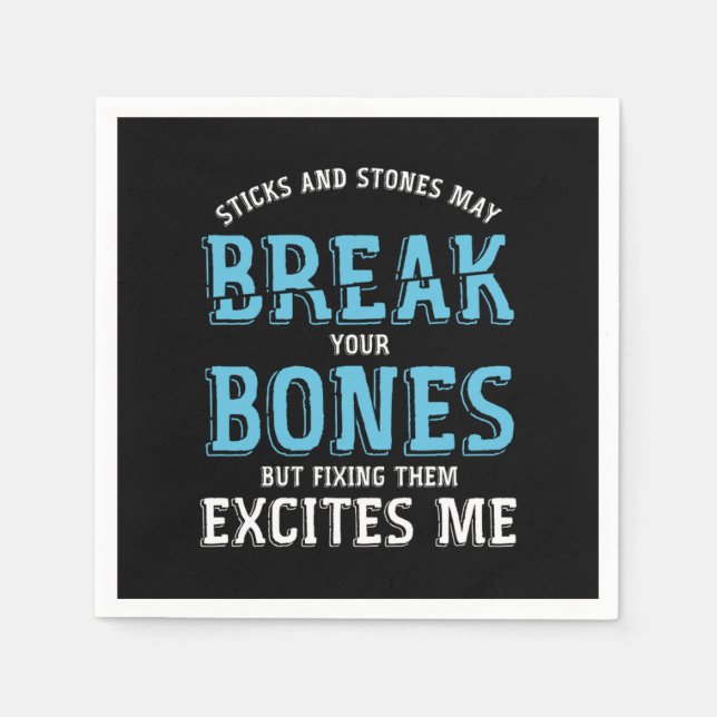 Guardanapo De Papel Músculos Cirurgião Ósseo Presente Ortopedico (Frente)