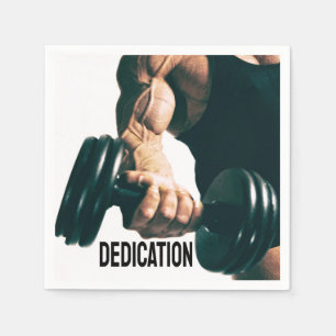 Guardanapo De Papel Músculos de Workout Motivacional de Dedicação