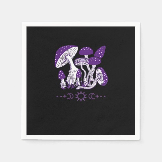 Guardanapo De Papel Mushroom Whimsigoth Vibes (Frente)