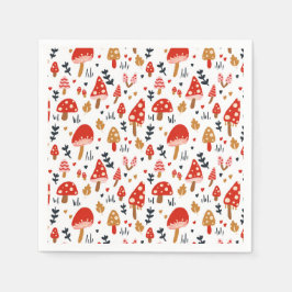 Guardanapo De Papel Mushroom Woodland Kathrin Legg Red Mushroom