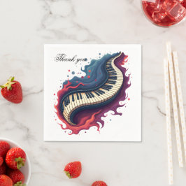 Guardanapo De Papel Music in motion, the curved piano. 