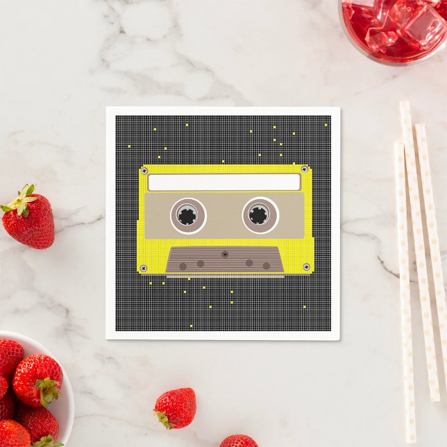 Guardanapo De Papel Música Cassette Napkins (Criador carregado)