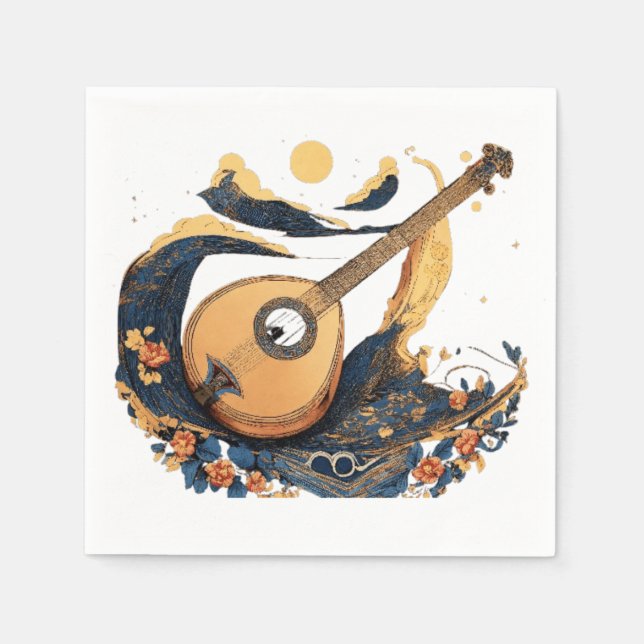 Guardanapo De Papel Música Cósmica (Frente)