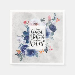 Guardanapo De Papel Música de Salomão 3:4 Encontrei a Flor Única