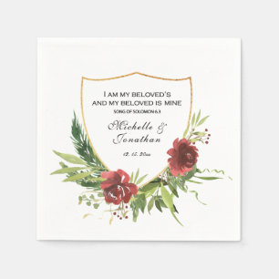 Guardanapo De Papel Música de Salomão 6:3 Eu sou o casamento do meu am