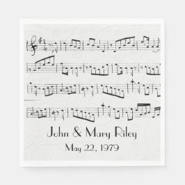 Guardanapo De Papel Música do Folheto do Aniversário