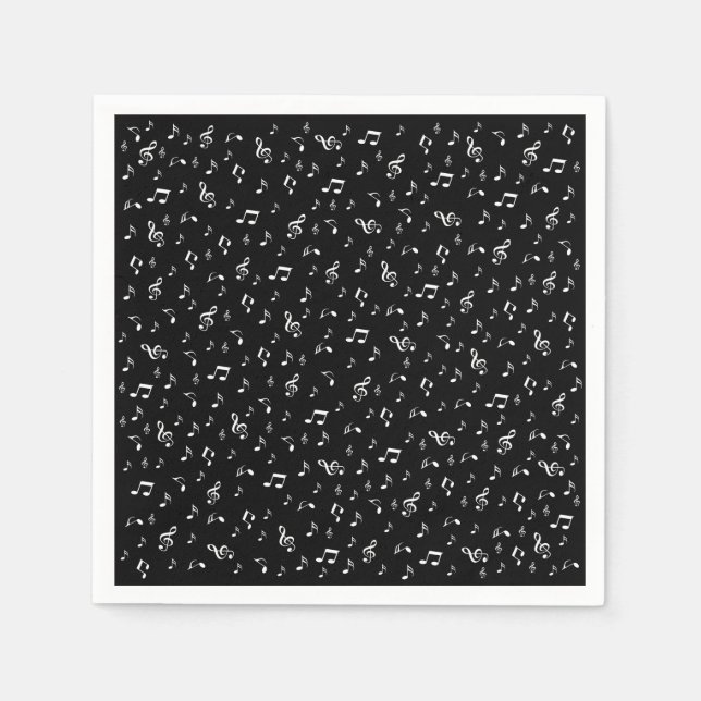Guardanapo De Papel música, nota, clave, banda, símbolo, brilho, elega (Frente)
