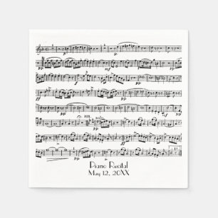 Guardanapo De Papel Música para Folhas para o Considerando Piano