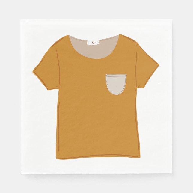Guardanapo De Papel Mustard Yellow Minimalist Top (Frente)