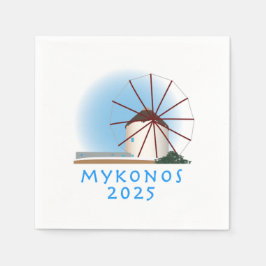 Guardanapo De Papel Mykonos Cocktail Napkin