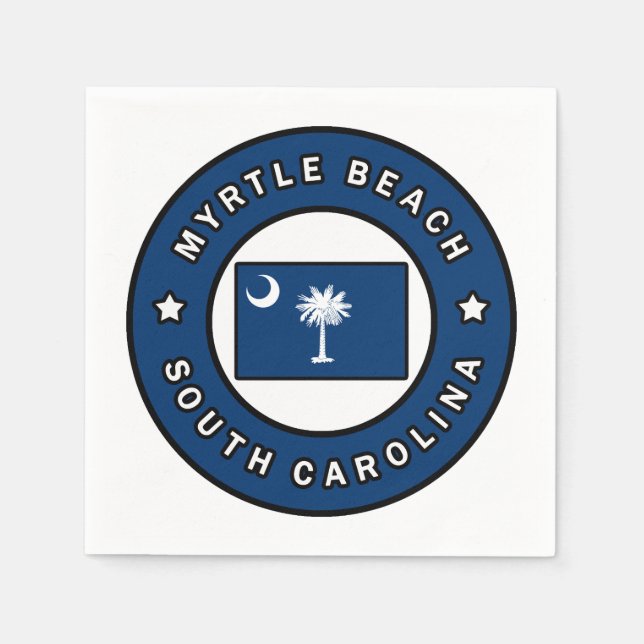 Guardanapo De Papel Myrtle Beach Carolina do Sul (Frente)