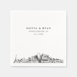 Guardanapo De Papel Myrtle Beach Wedktail Napkin