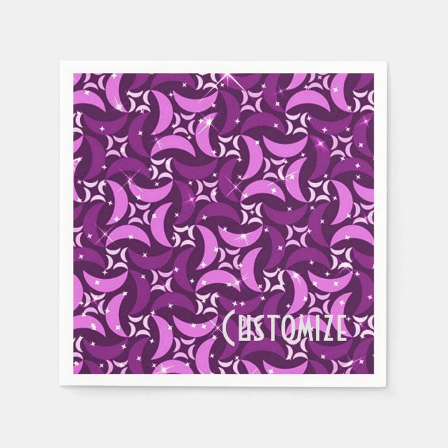 Guardanapo De Papel Mystic Pink Moons Patternos Napkins (Frente)