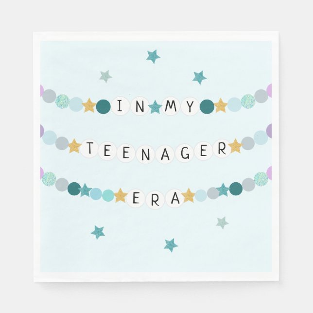 Guardanapo De Papel Na minha Festa de aniversário da Era Bracelet de A (Frente)