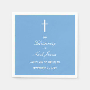 Guardanapo De Papel Na moda Blue Christening Party Napkins