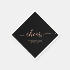 Guardanapo De Papel Na moda de rosa preto-negro, aplaudir