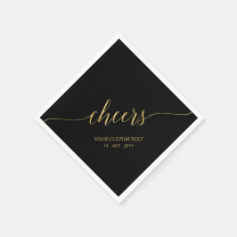 Guardanapo De Papel Na moda Elegante Dourado e preto aplausos