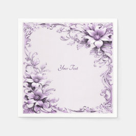 Guardanapo De Papel Na moda Purple Flowkins Napkins