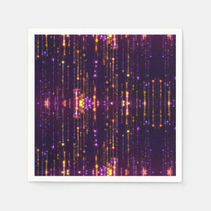 Guardanapo De Papel Na moda Purple Glitter Dourado Mogern Sparkl