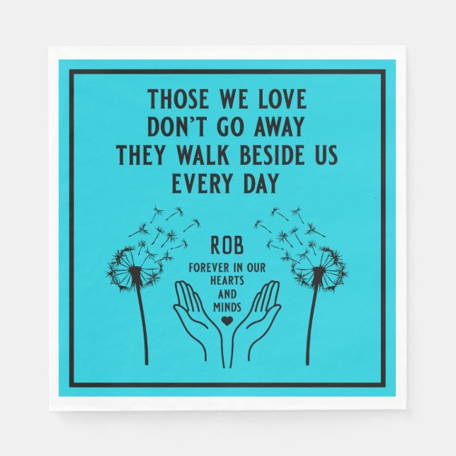 Guardanapo De Papel Na Recepção Funeral da Memória (Frente)