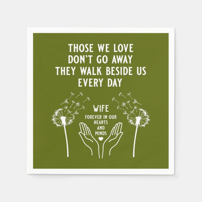 Guardanapo De Papel Na Recepção Funeral da Memória (Frente)