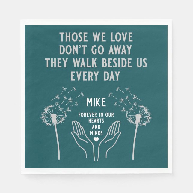 Guardanapo De Papel Na Recepção Funeral da Memória (Frente)