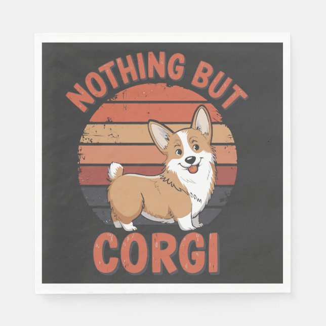 Guardanapo De Papel Nada Além de Corgi (Frente)