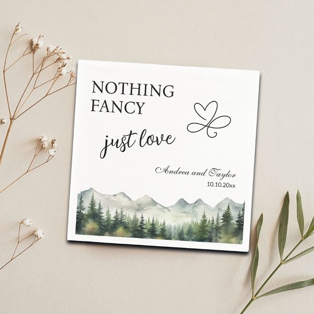 Guardanapo De Papel Nada Chique Apenas Amor Casamento Elegante (Criador carregado)