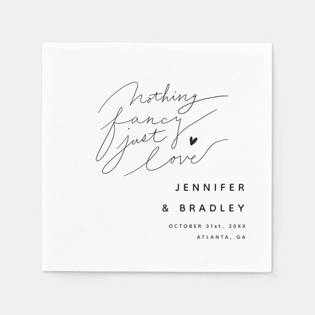 Guardanapo De Papel Nada de Rico apenas ama Janto branco (Frente)