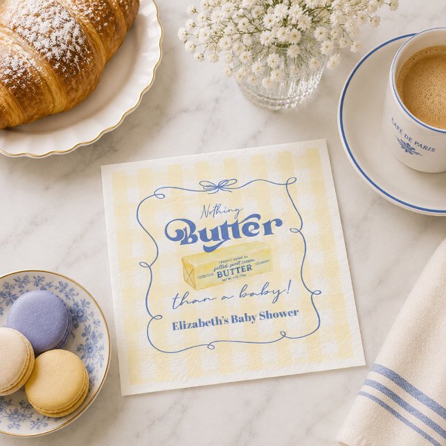 Guardanapo De Papel Nada Melhor Que um Chá de Bebê (Nothing Butter Than a Baby Shower Napkins)