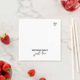 Guardanapo De Papel Nada Rico Apenas Ama Casamento Minimalista