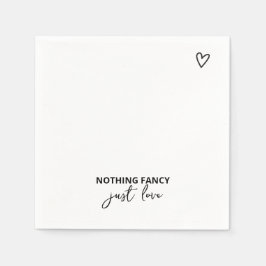 Guardanapo De Papel Nada Rico Apenas Ama Casamento Minimalista