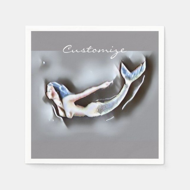 Guardanapo De Papel Nadação de Cinza Thunder_Cove da Sereia (Frente)