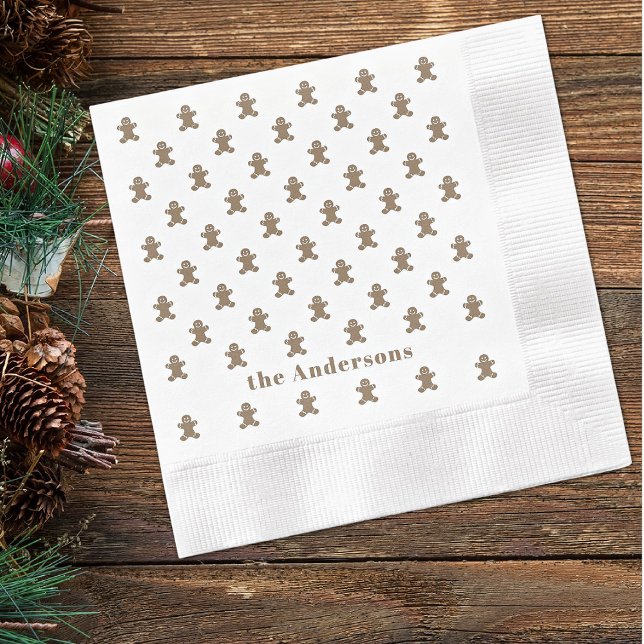 Guardanapo De Papel Name, Gingerbread Man Cookies Holiday Paper (Criador carregado)