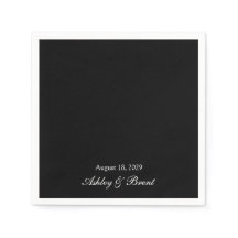 Names and Wedding Date Black and White