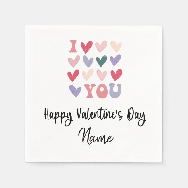 Guardanapo De Papel Namorados de golfe com amor (Frente)