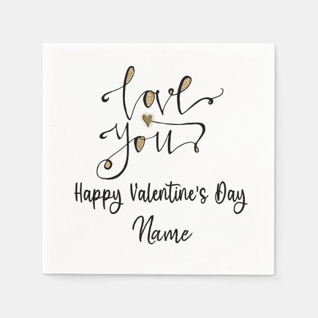 Guardanapo De Papel Namorados de golfe com amor (Frente)