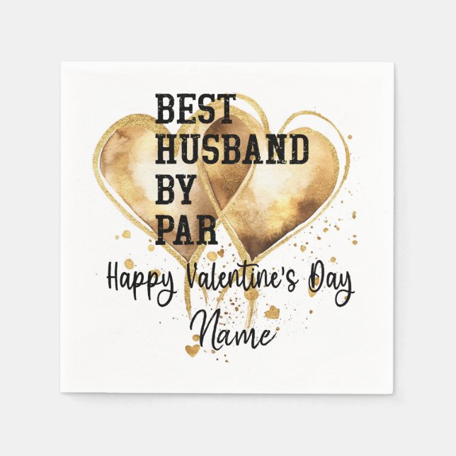 Guardanapo De Papel Namorados de golfe com amor (Frente)