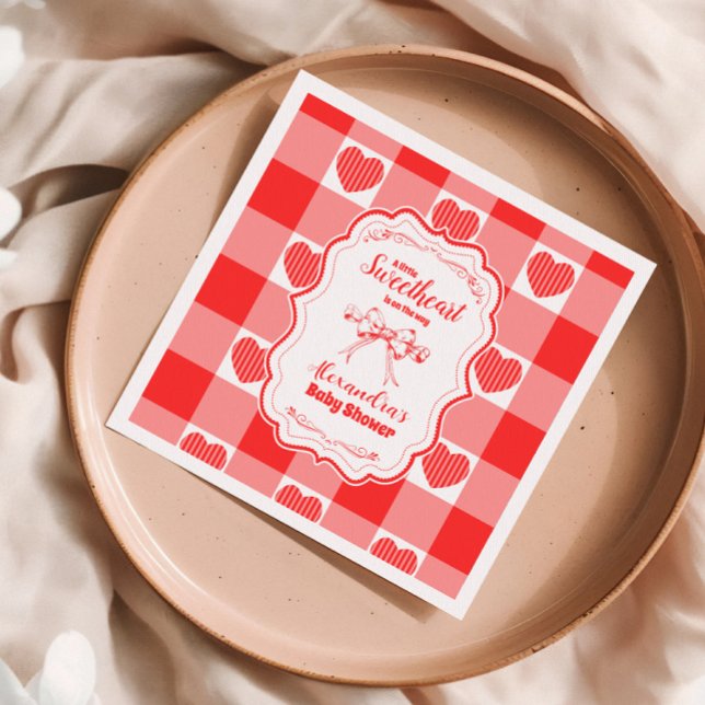 Guardanapo De Papel Namorados Little Swetheart Girl Chá de fraldas (Criador carregado)